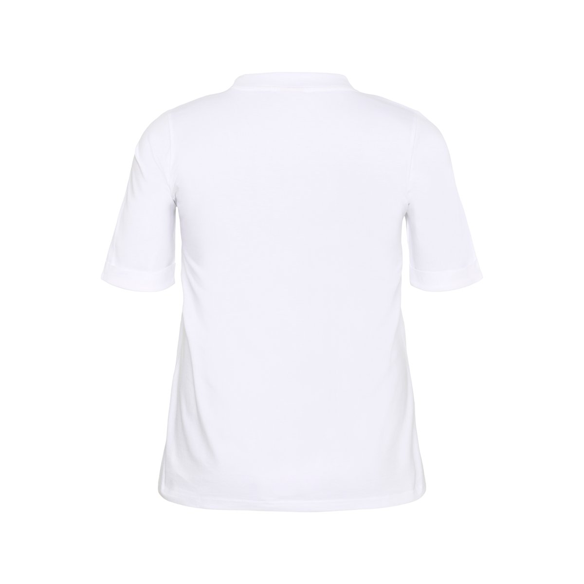 T-shirt col rond coupe décontractée blanc, KAFFE CURVE