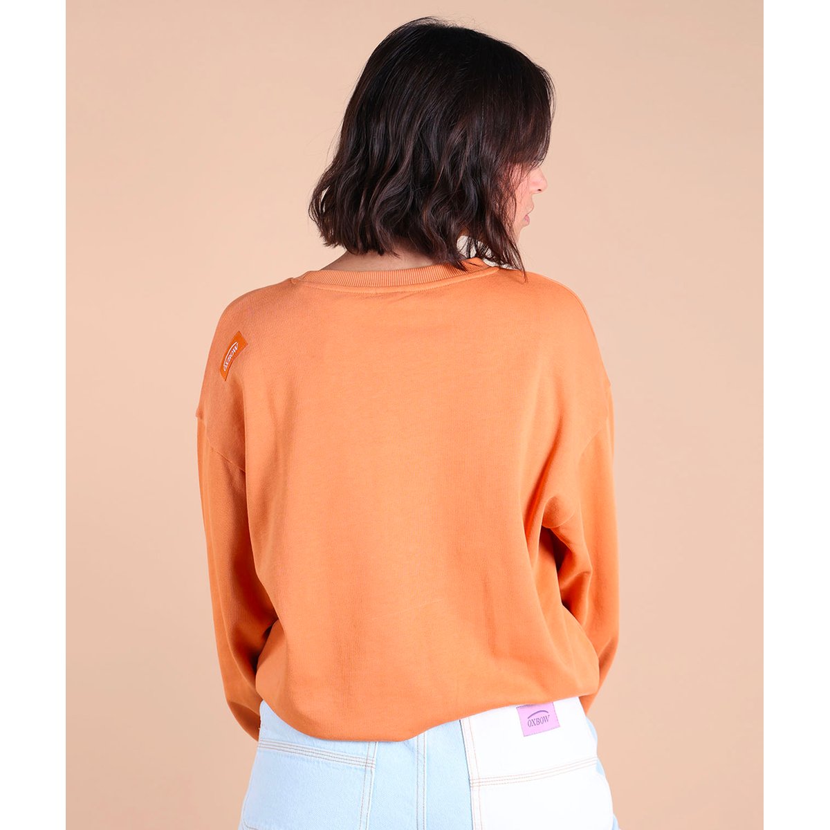 Sweat large col rond uni SARDI cinnamon, OXBOW