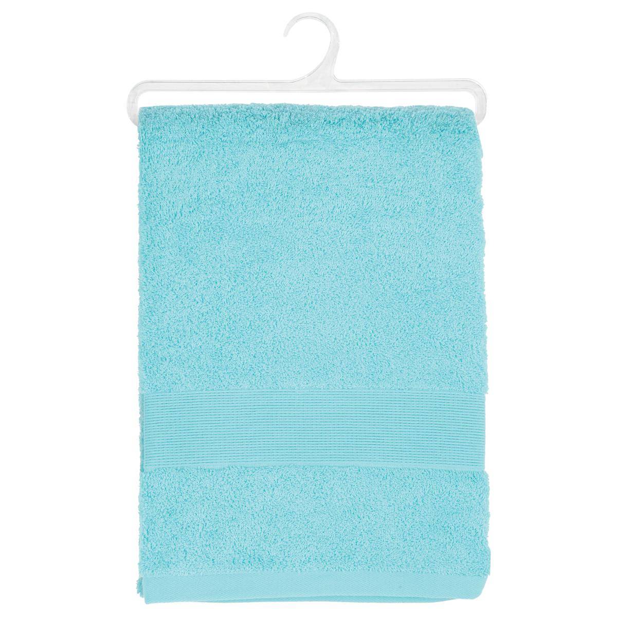 Drap de bain en coton ESSENTIEL turquoise, ATMOSPHERA