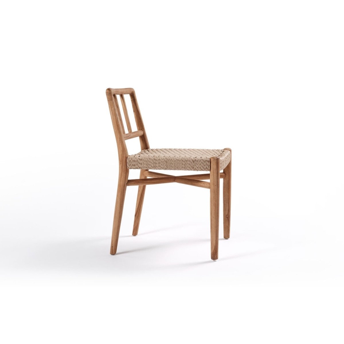 Lot de 2 chaises en teck et corde synthétique - HAVANA marron, MATHI DESIGN
