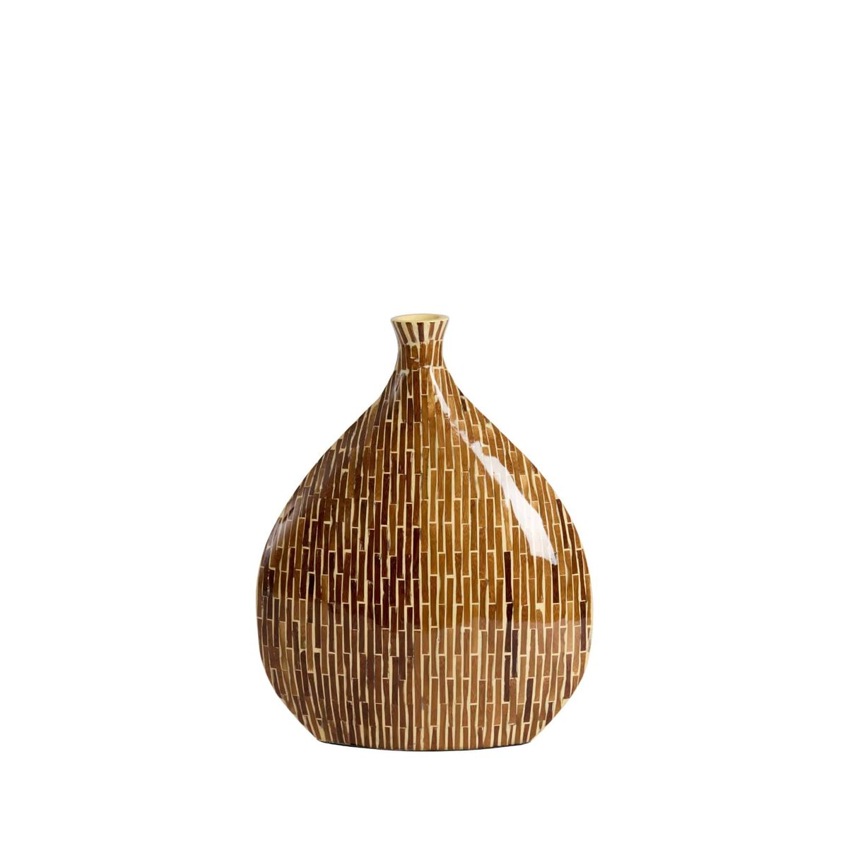Vase Bois LORCA marron, LIGHT & LIVING