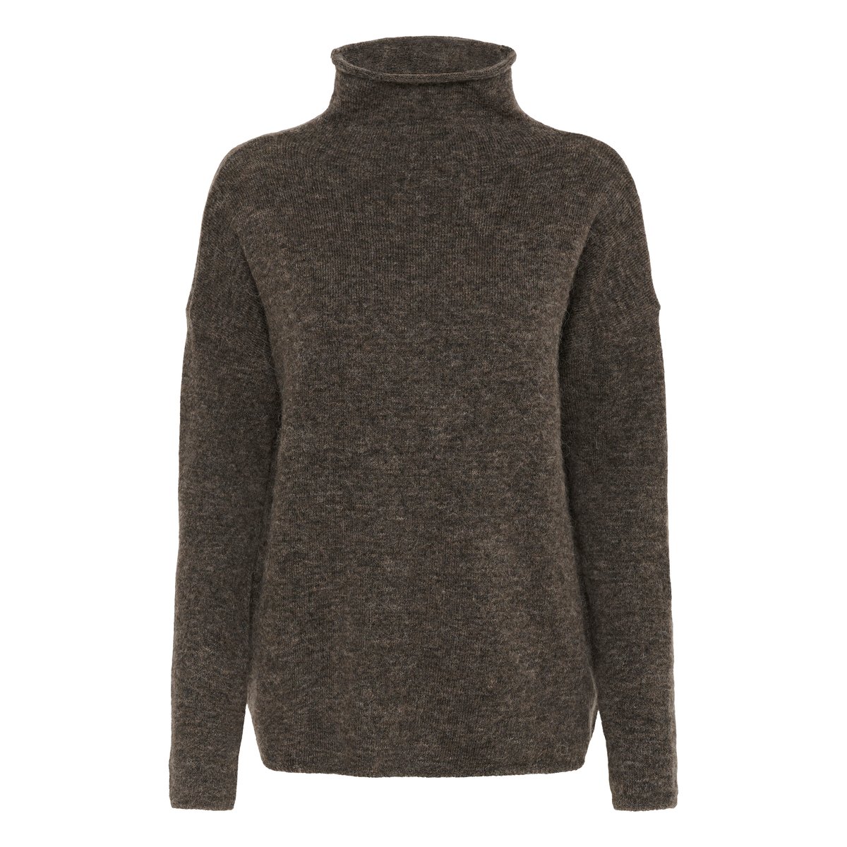 Pullover tricoté gris dark grey melange, SOAKED IN LUXURY