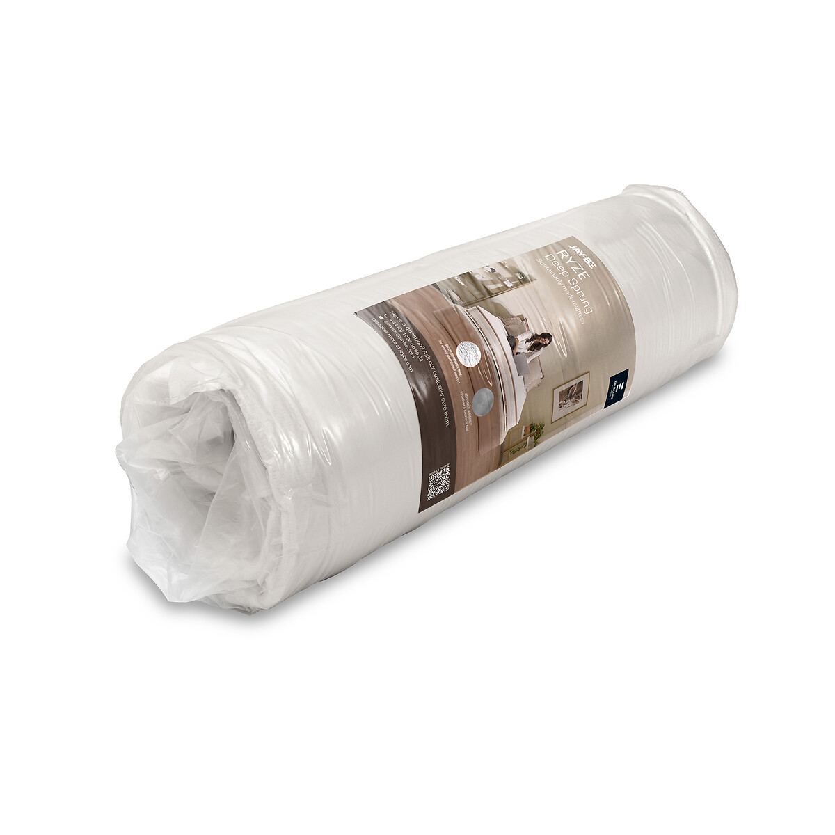 Jay-Be® Ryze Deep Quilted Sprung Mattress white/brown, JAY-BE