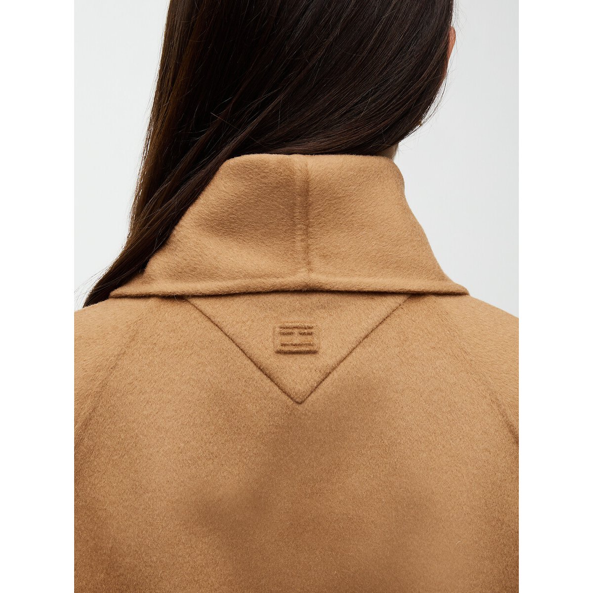 Manteau long ceinturé à col duveteux amovible marron, TOMMY HILFIGER