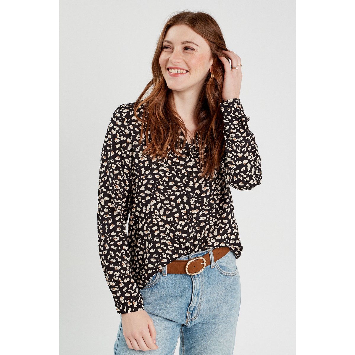 Chemise manches longues noir, CACHE CACHE