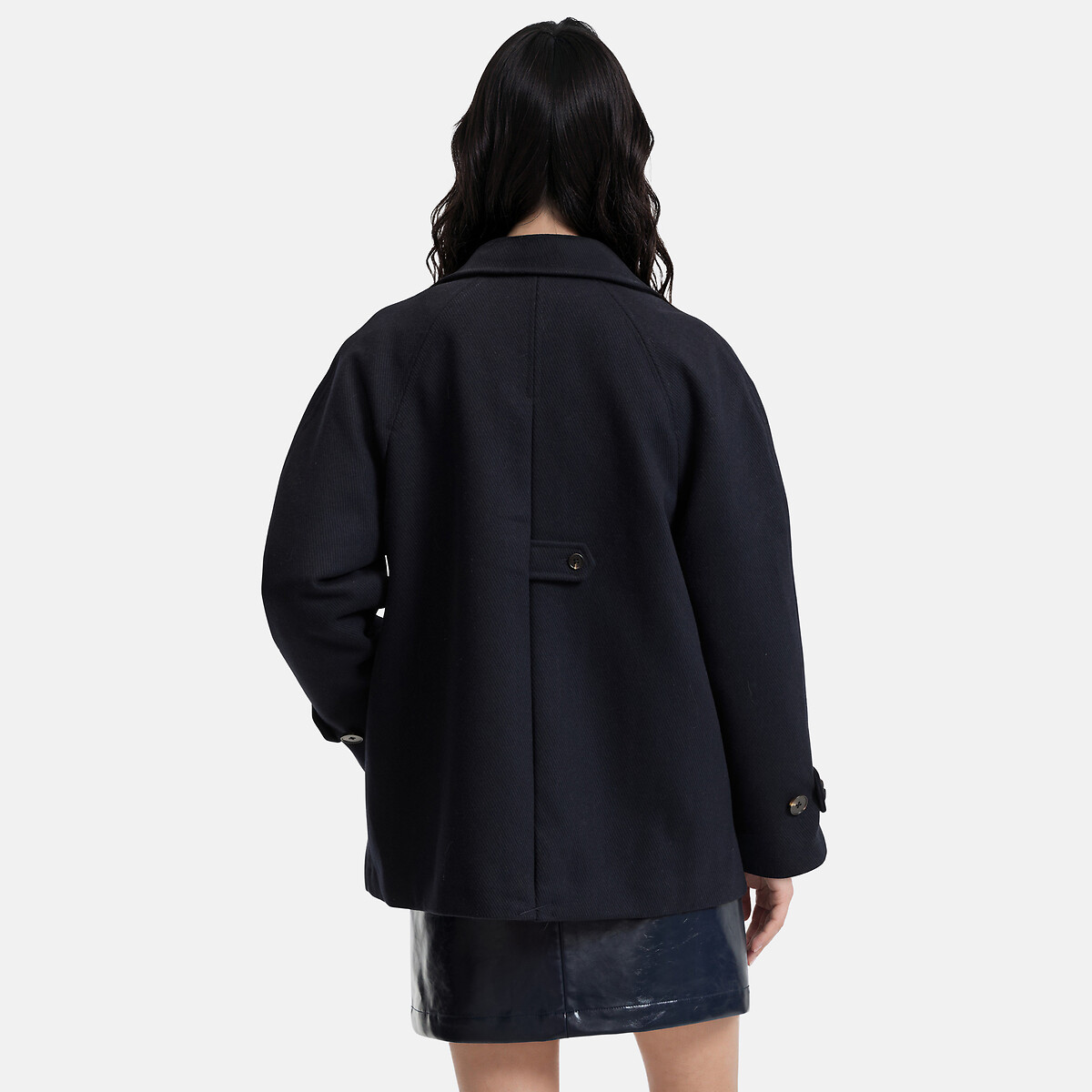 Manteau court et évasé bleu marine, LA REDOUTE COLLECTIONS