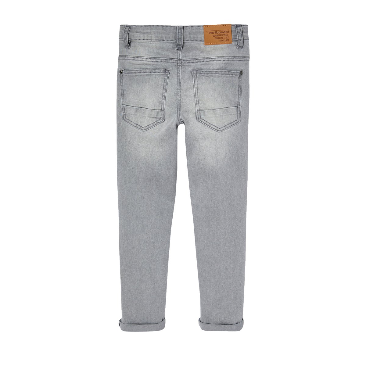 Jean slim MorphologiK "waterless" tour de Hanches FIN denim gris, VERTBAUDET