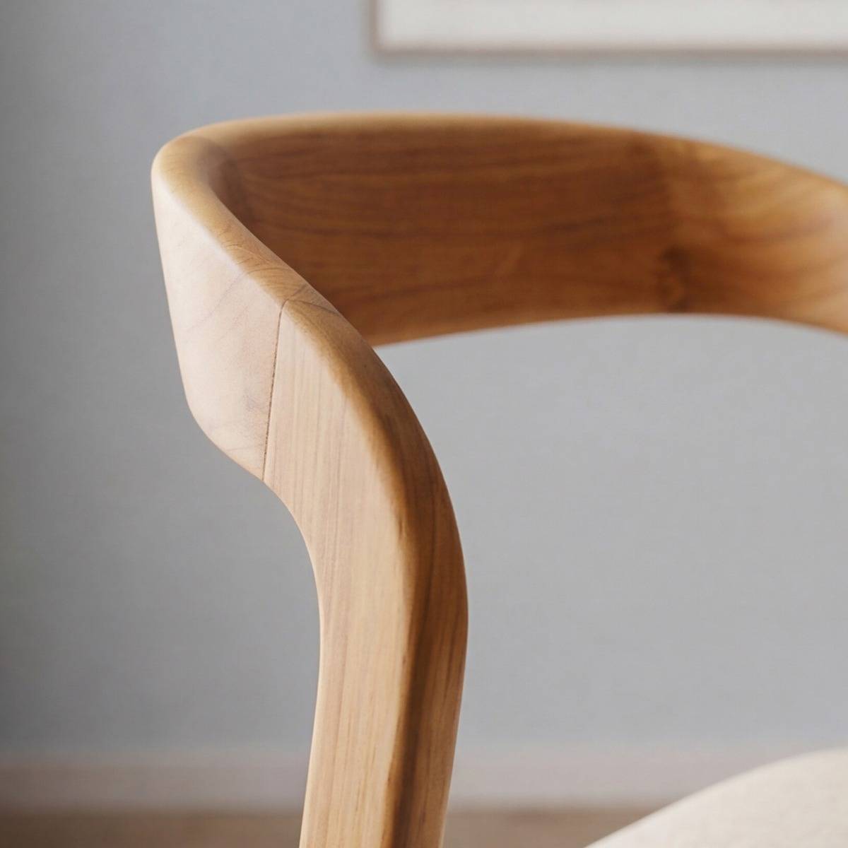 Chaise en bois de chêne et tissu TEDDY bois clair, MADE IN MEUBLES