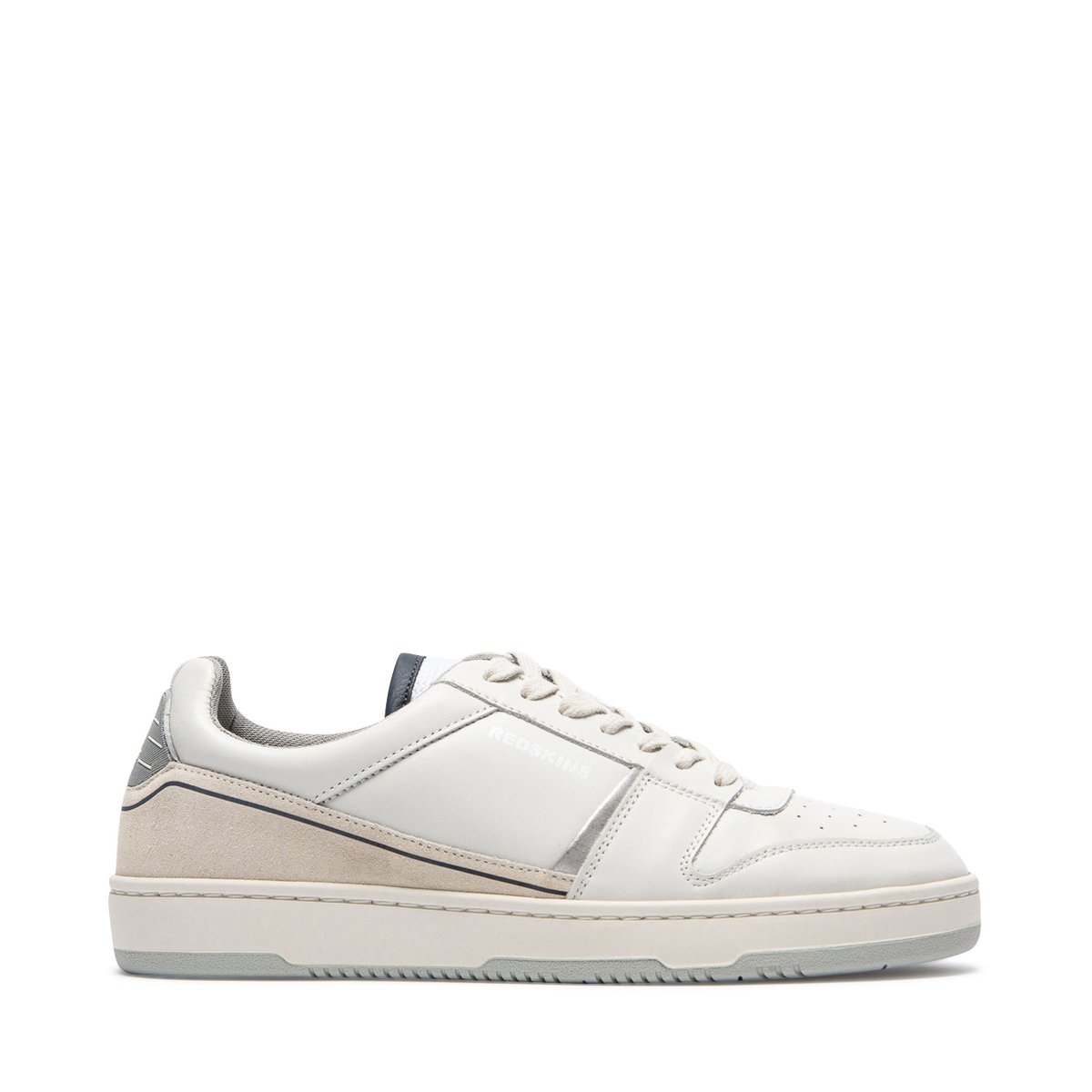 Baskets cuir ATTRAYANT blanc+argent, REDSKINS
