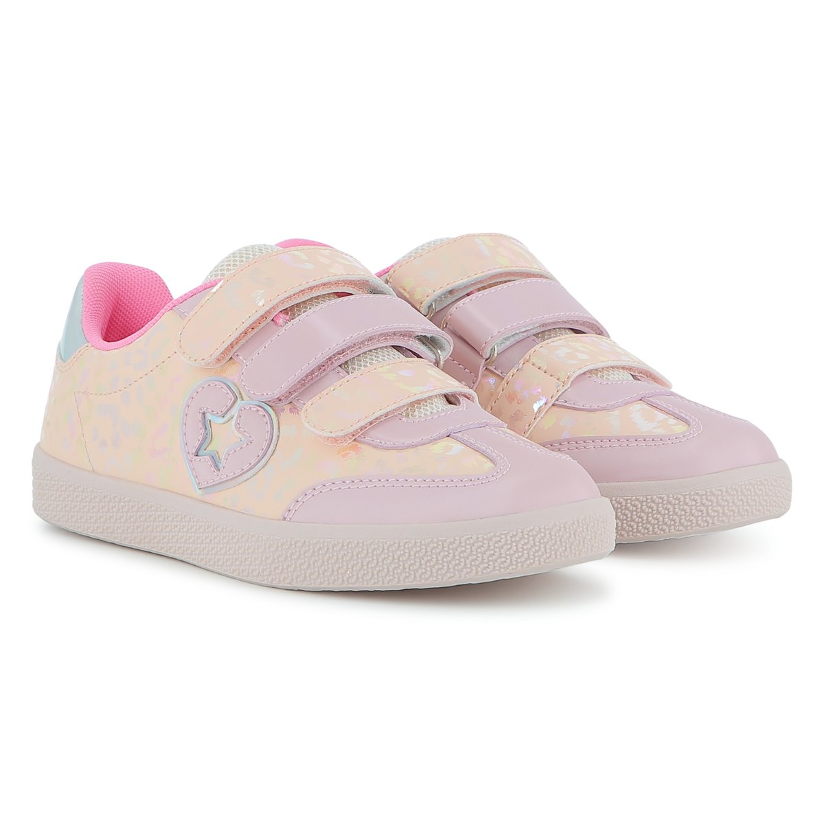 Baskets basses à scratch rose poudre, BILLIEBLUSH