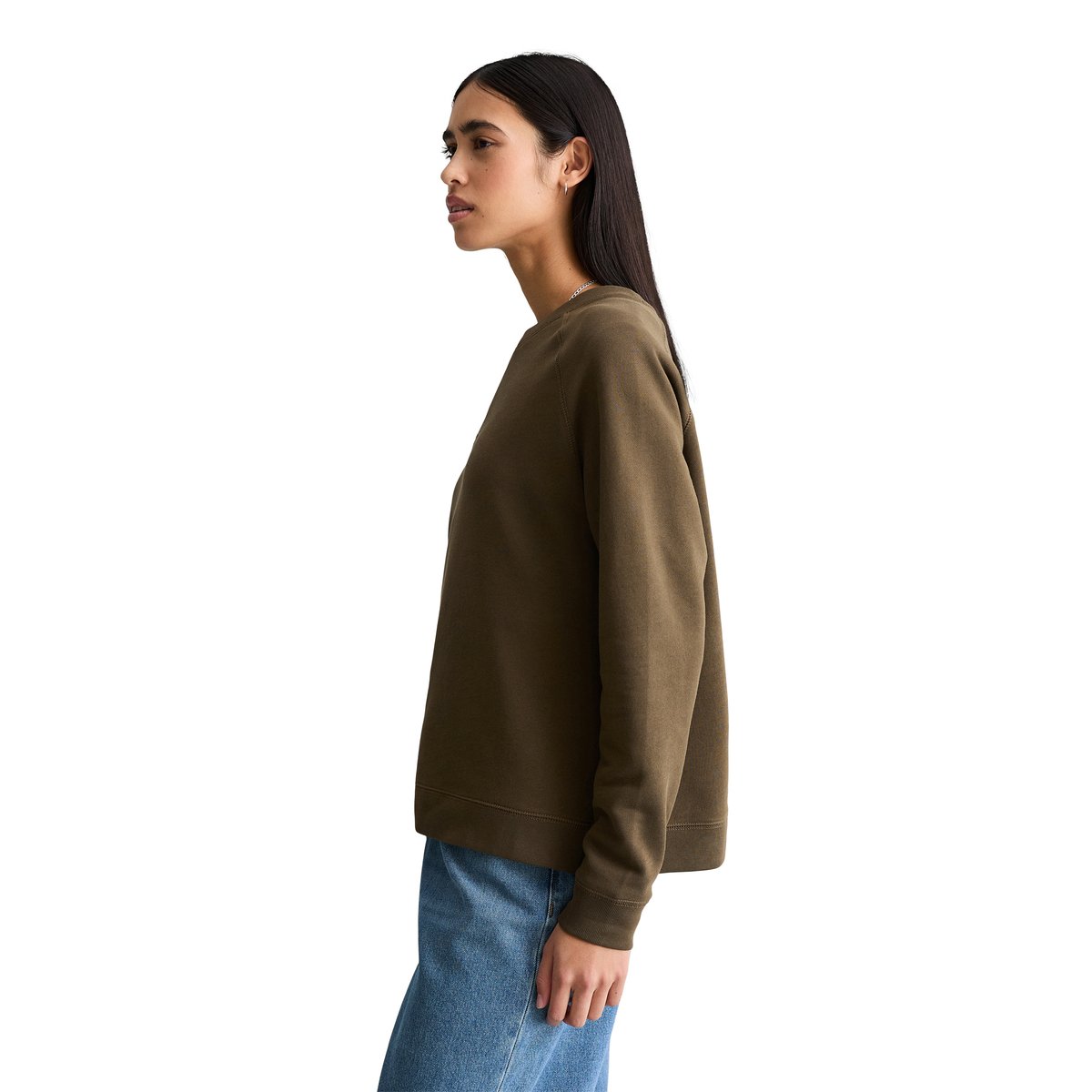 Sweat-shirt DfC relaxed en coton organique brun foncé, MARC O’POLO DENIM