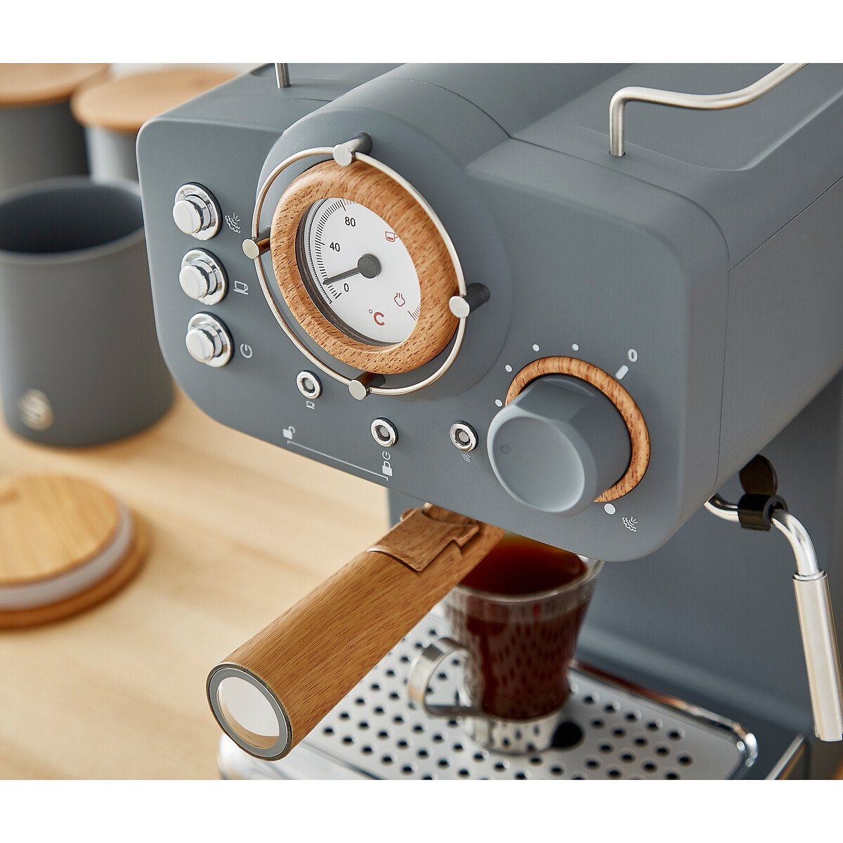 Nordic Pump Espresso Coffee Machine - SK22110 grey, SWAN