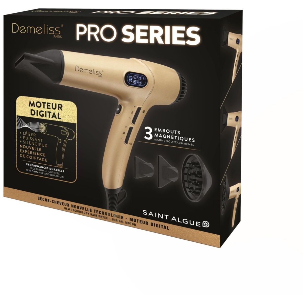 Sèche cheveux professionnel Pro Series BLDC couleur unique, SAINT ALGUE