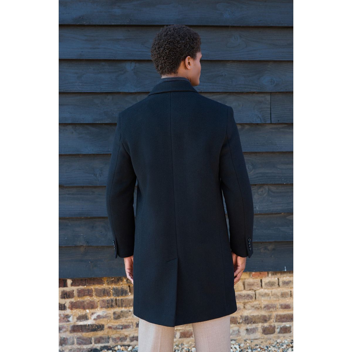Manteau matelassé à col cheminée noir, NEXT
