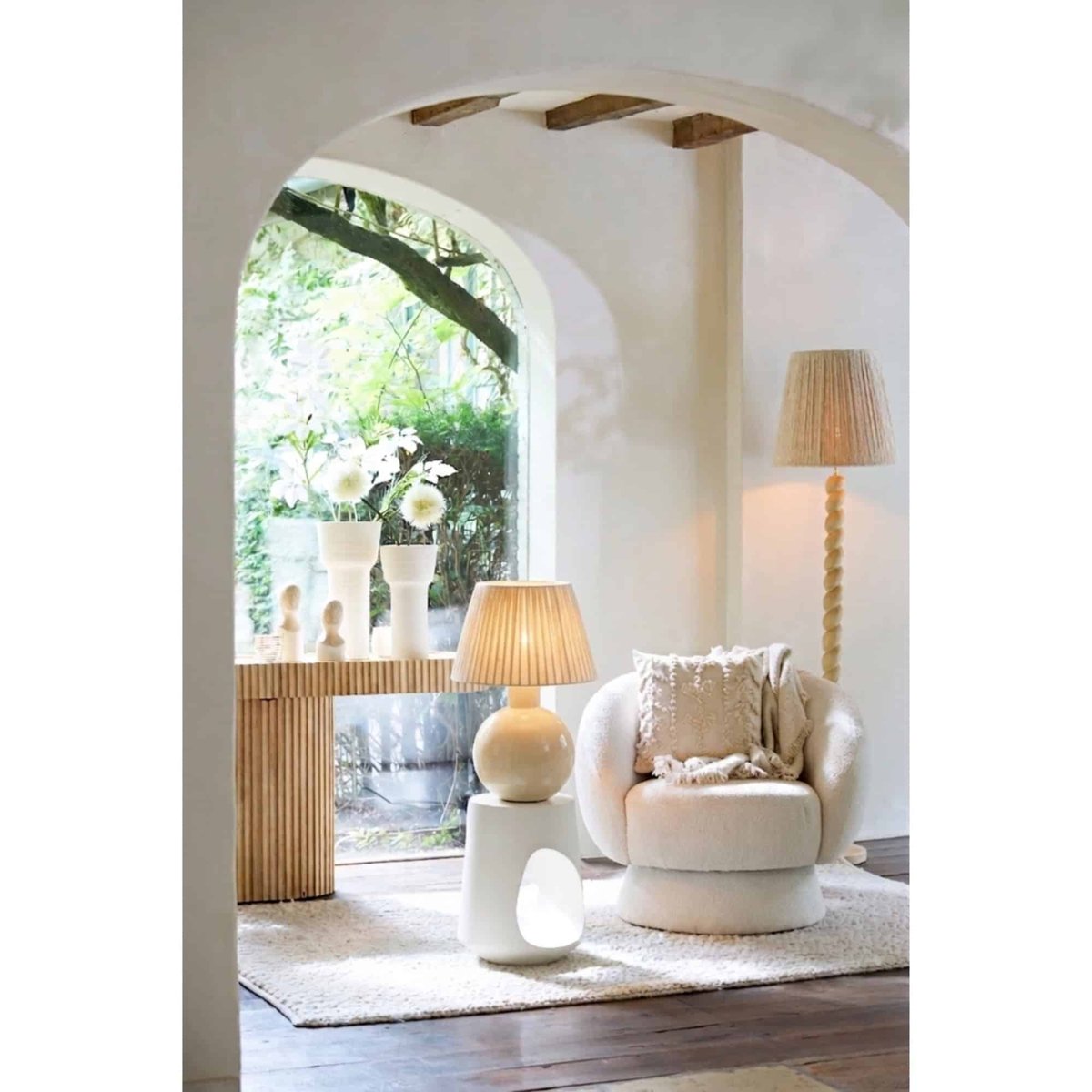 Base De La Lampe Métal BENU rose, LIGHT & LIVING