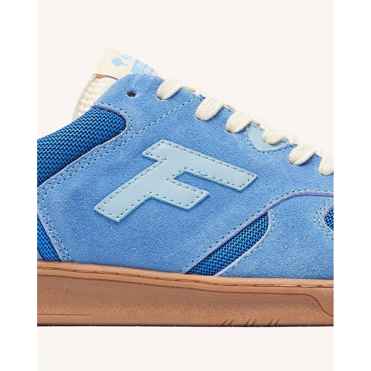 Baskets basses suede tissu PALMER bleu océan, FAGUO