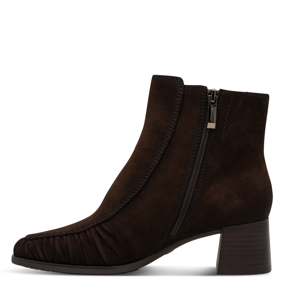 Bottine en cuir marron mocca, TAMARIS