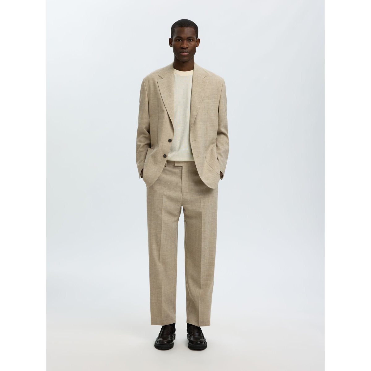 Blazer blanc - sand1, SELECTED