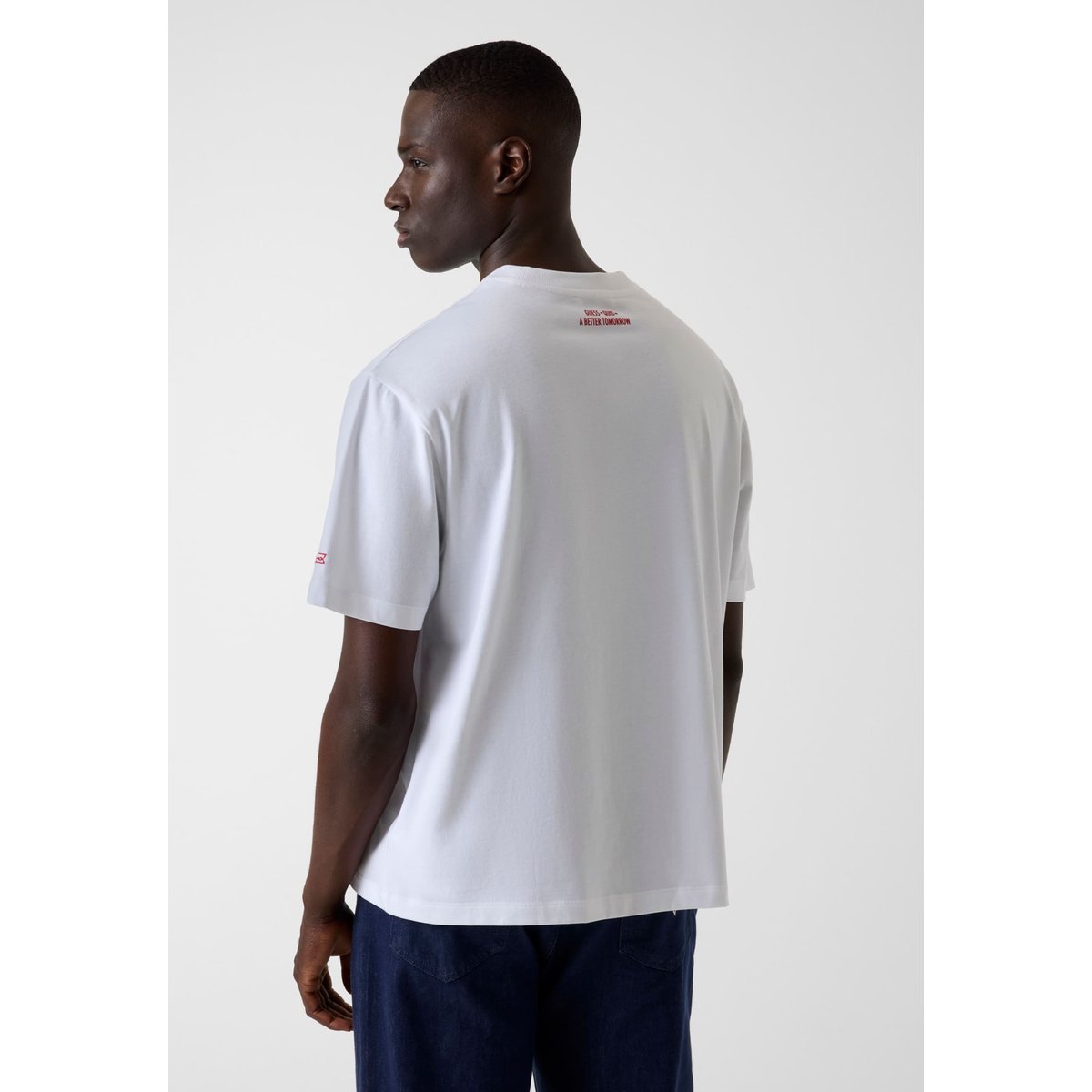 T-Shirt Avec Logo Brodé blanc, GUESS