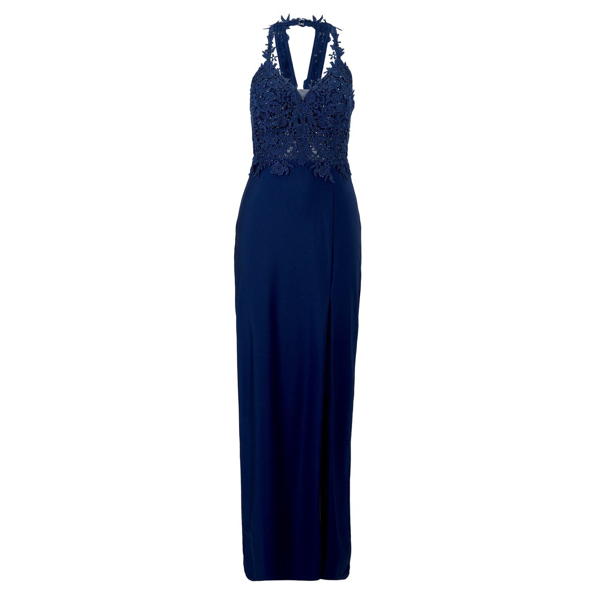 Robe de soirée à strass festival blue, VERA MONT