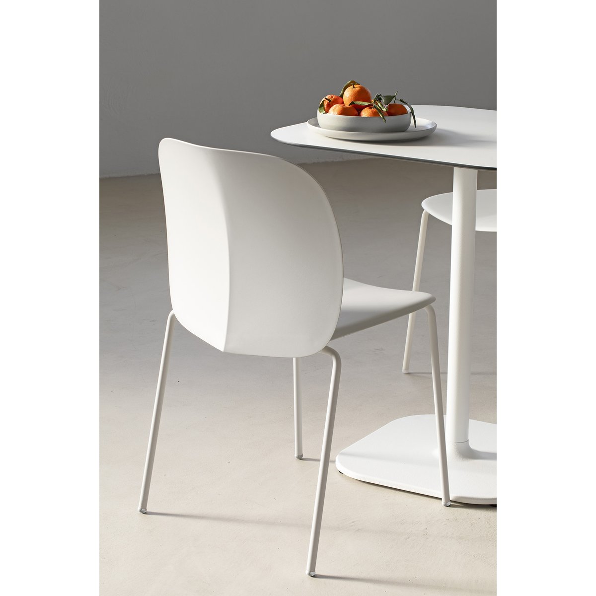 Chaise design empilable, MENTHA blanc, SCAB DESIGN
