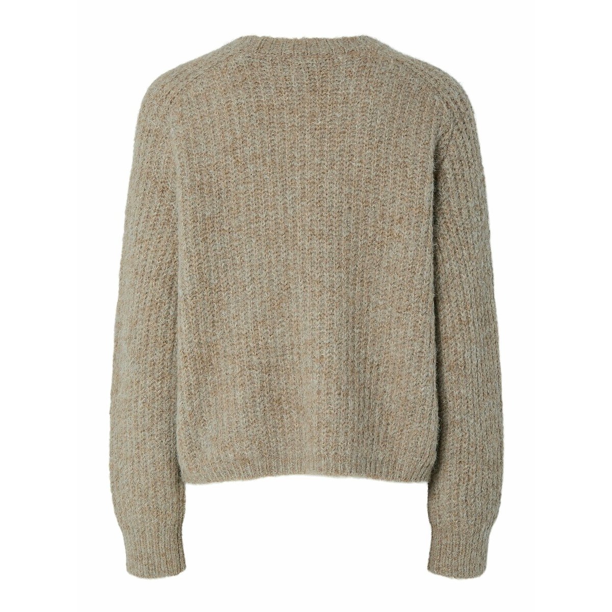 Pull col rond manches longues beige, PIECES