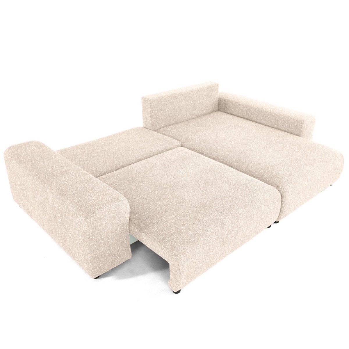 Canapé d'Angle Convertible 4 places - SPICE beige, BEST MOBILIER