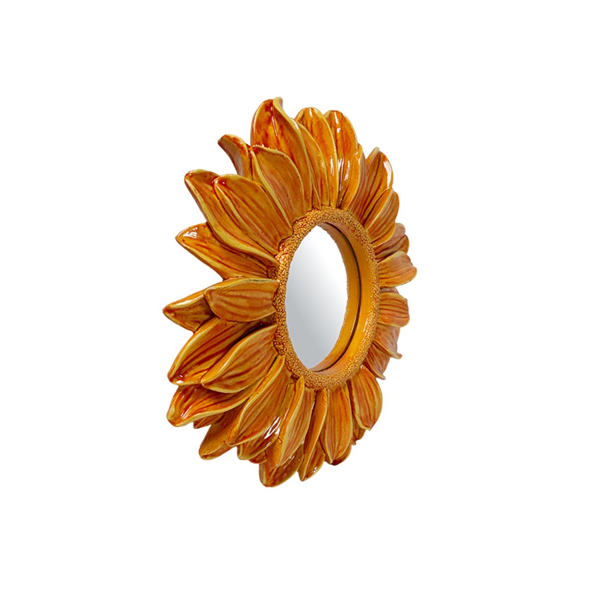 Miroir fleur 17.5cm orange, EMDE