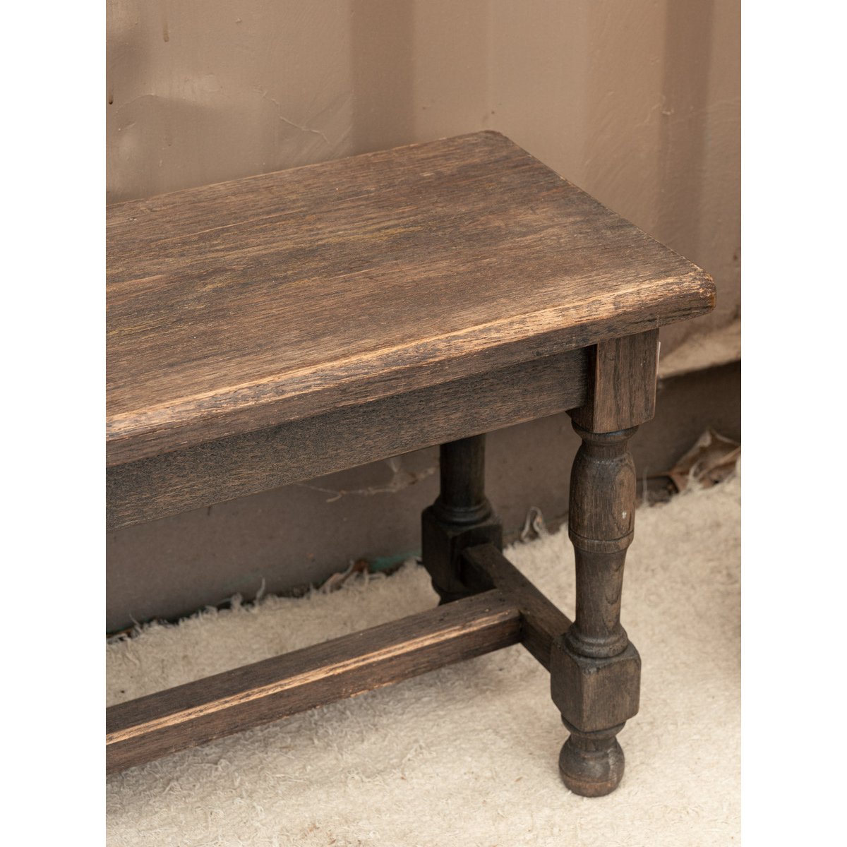 Banc en chêne Antoine N°538 - Bon état bois foncé, DEBONGOUT