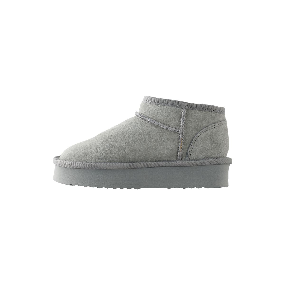 Bottes plates en daim imperméable fourrées gris, NEXT