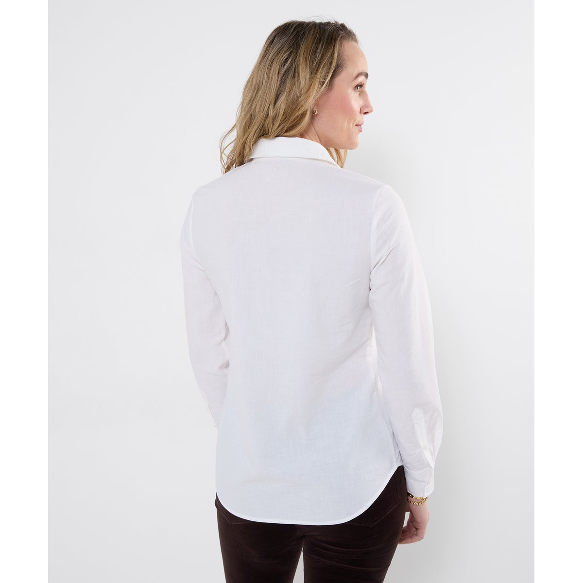 Chemise à Col Brodée Isabella blanc, JOE BROWNS