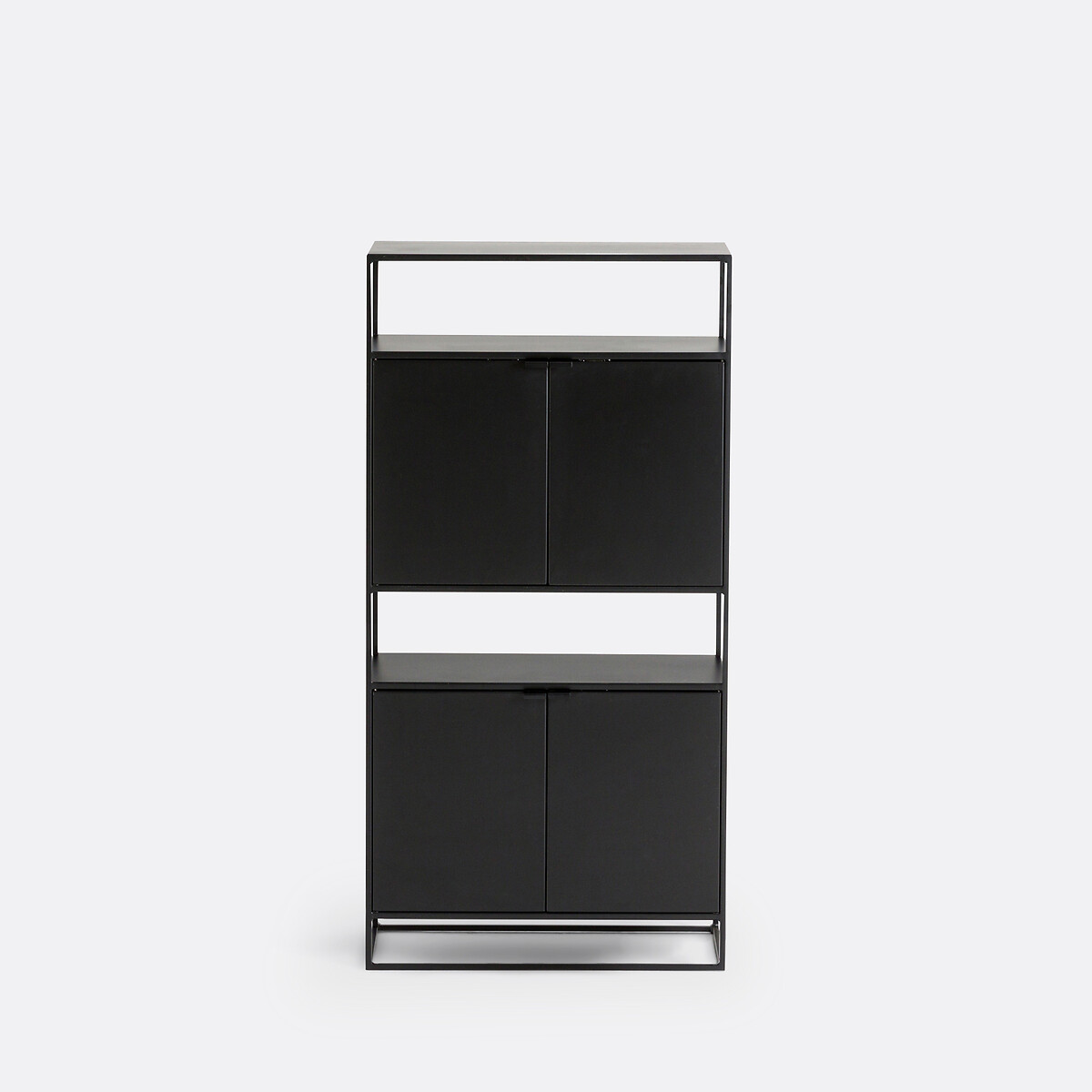Armoire d'entrée 4 portes en métal acier, Miva métal noir, LA REDOUTE INTERIEURS