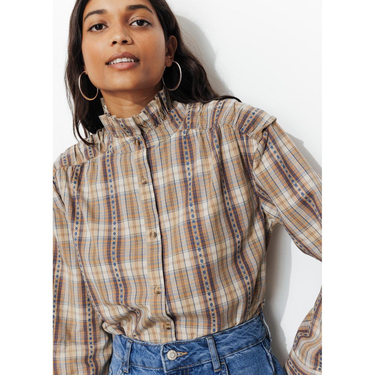 Chemise à carreaux carreaux multicolores, PROMOD