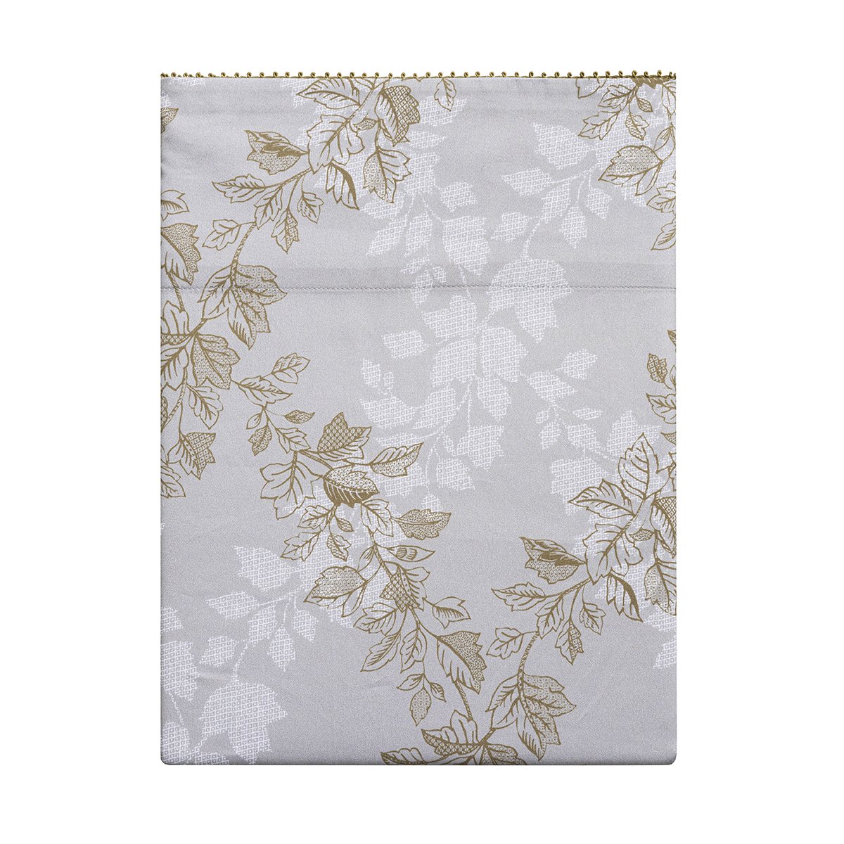 Drap plat imprimé en satin de coton bio, ROCAILLE gris brume, ALEXANDRE TURPAULT