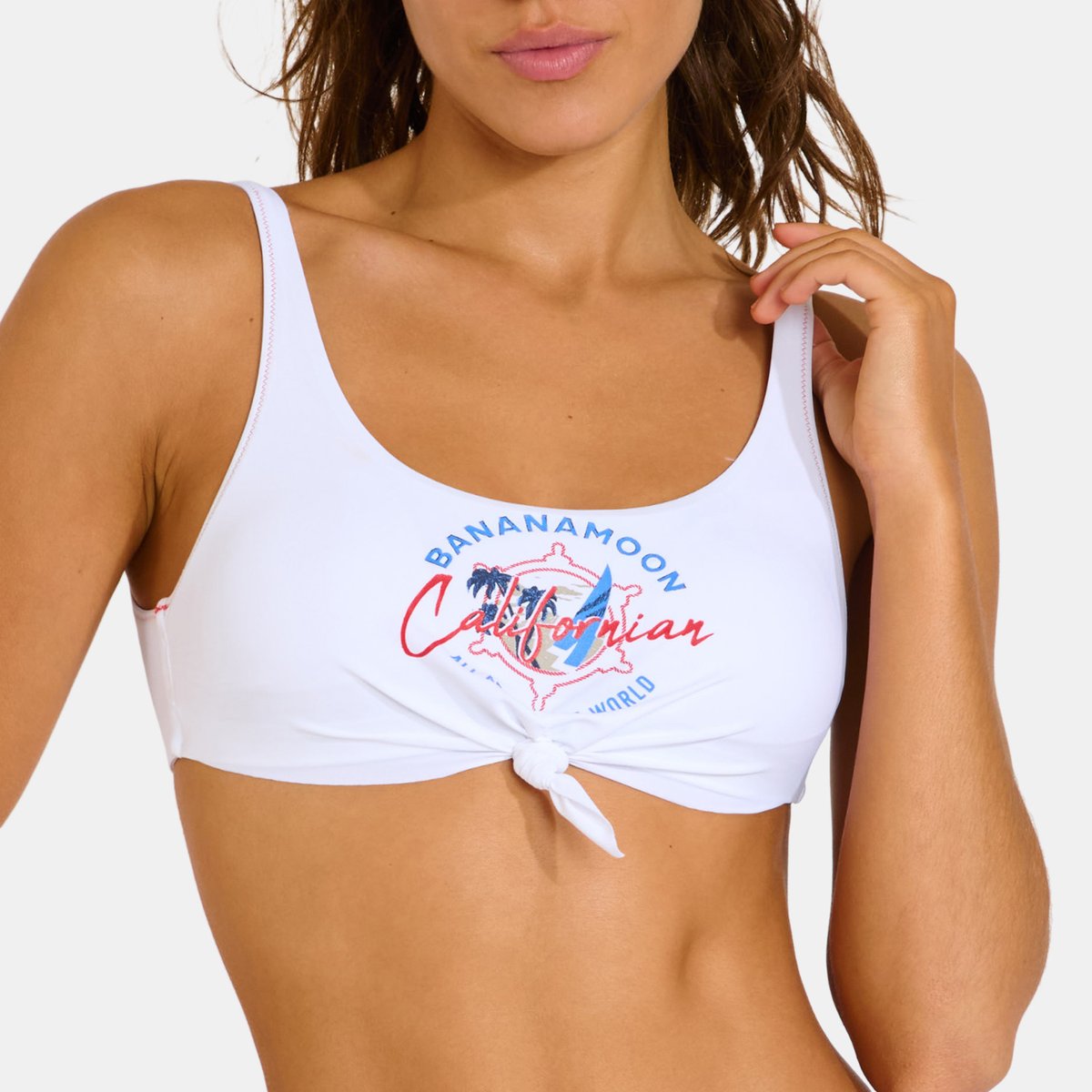 Haut de maillot brassière Nouo - OCEANA blanc, BANANA MOON