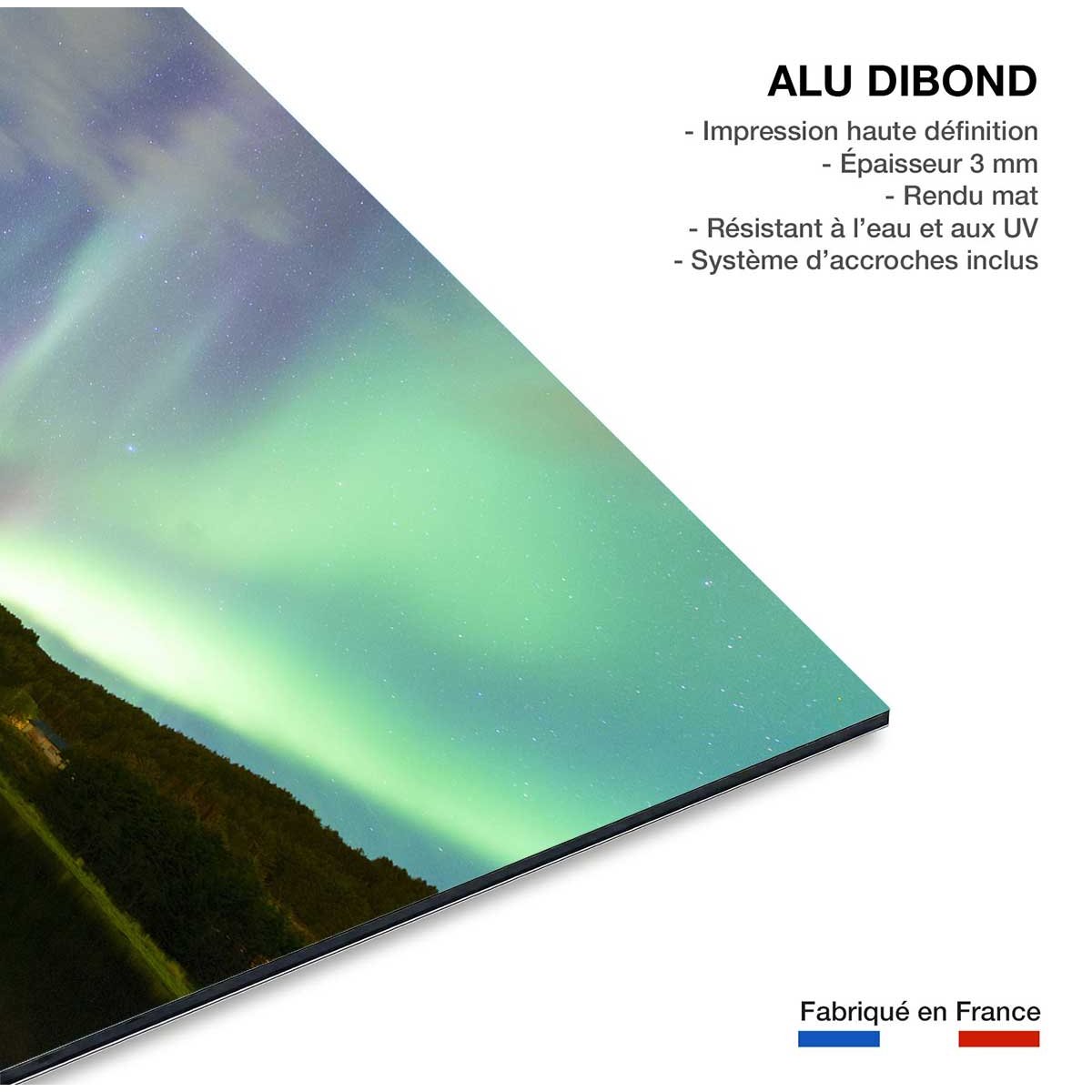 Tableau norwayliht lofoten tableau alu dibond, HEXOA