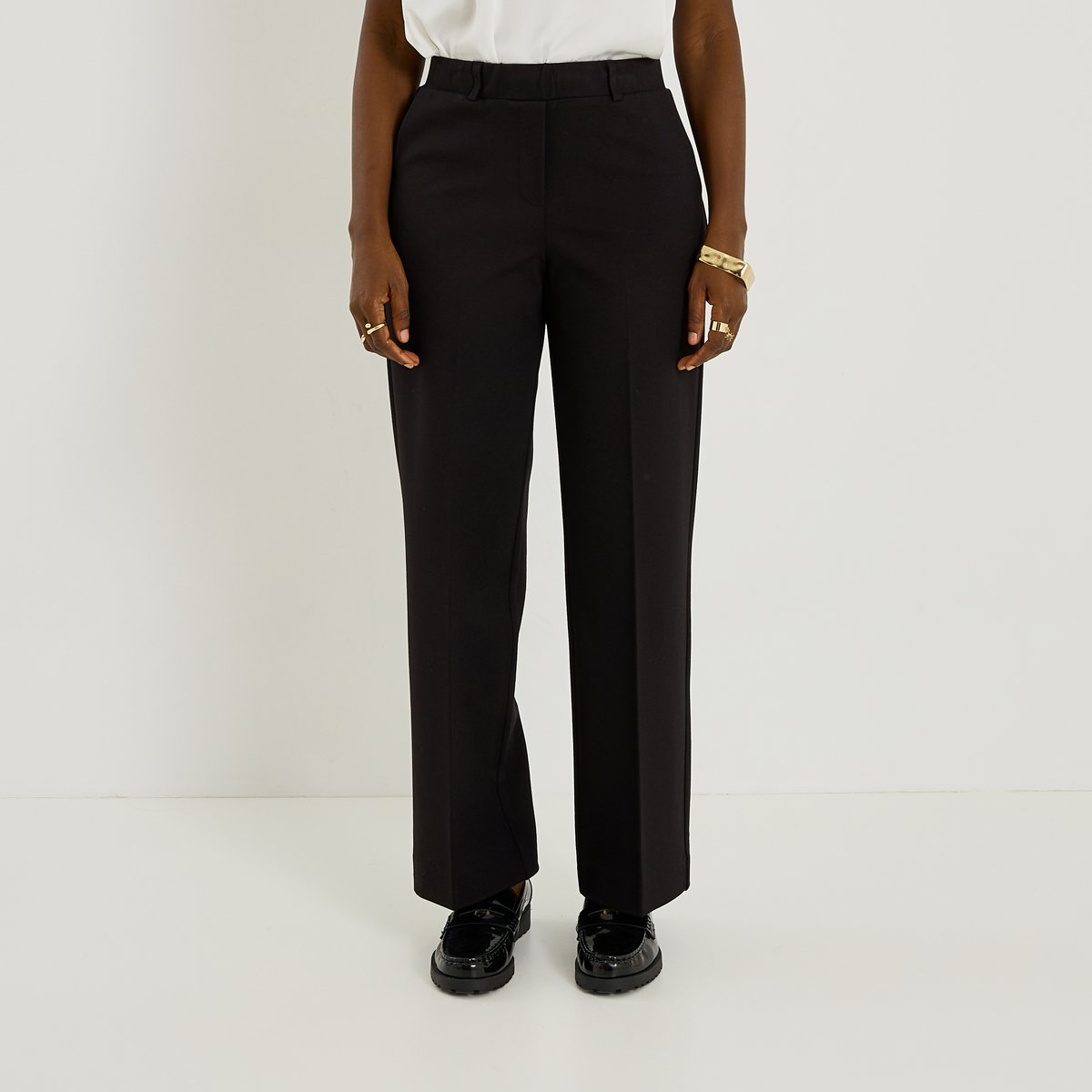 Pantalon palazzo coupe droite noir, GRAIN DE MALICE