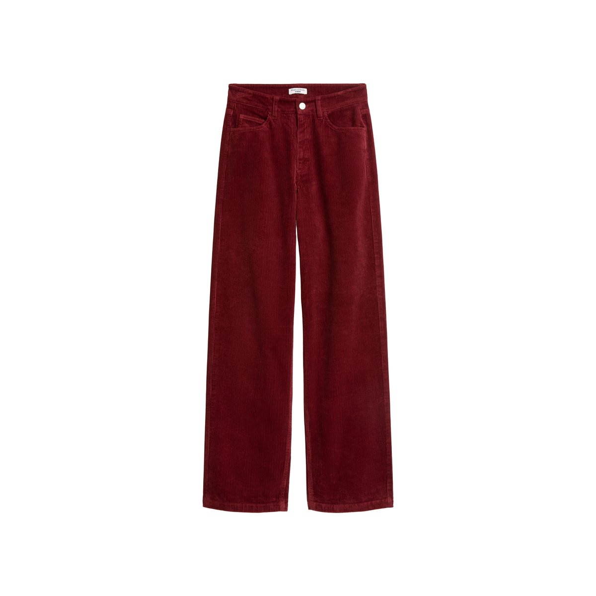 Pantalon en velours côtelé modèle Tomma wide en coton bio extensible rouge, MARC O’POLO DENIM