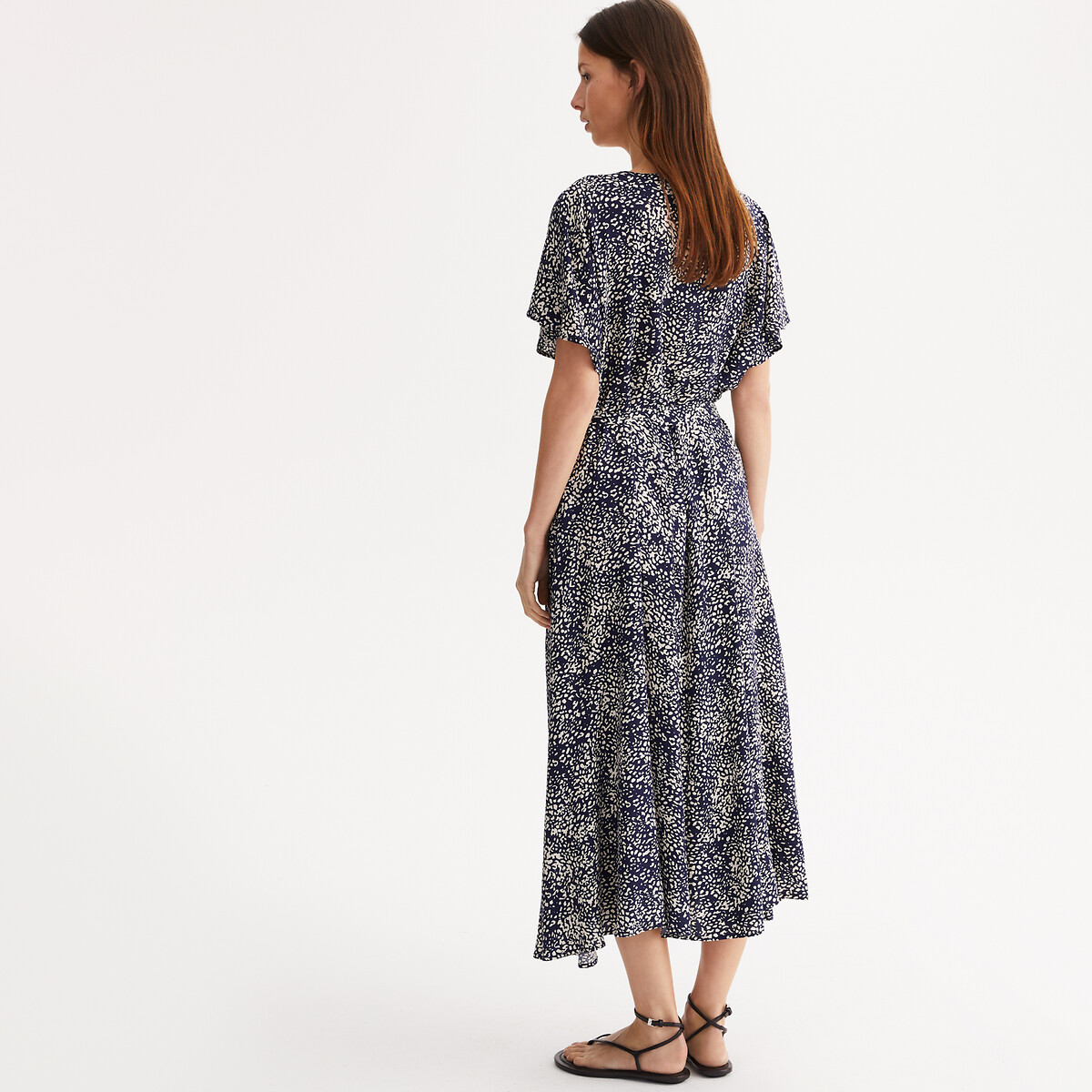Floral Full Maxi Dress star print/navy background, ANNE WEYBURN