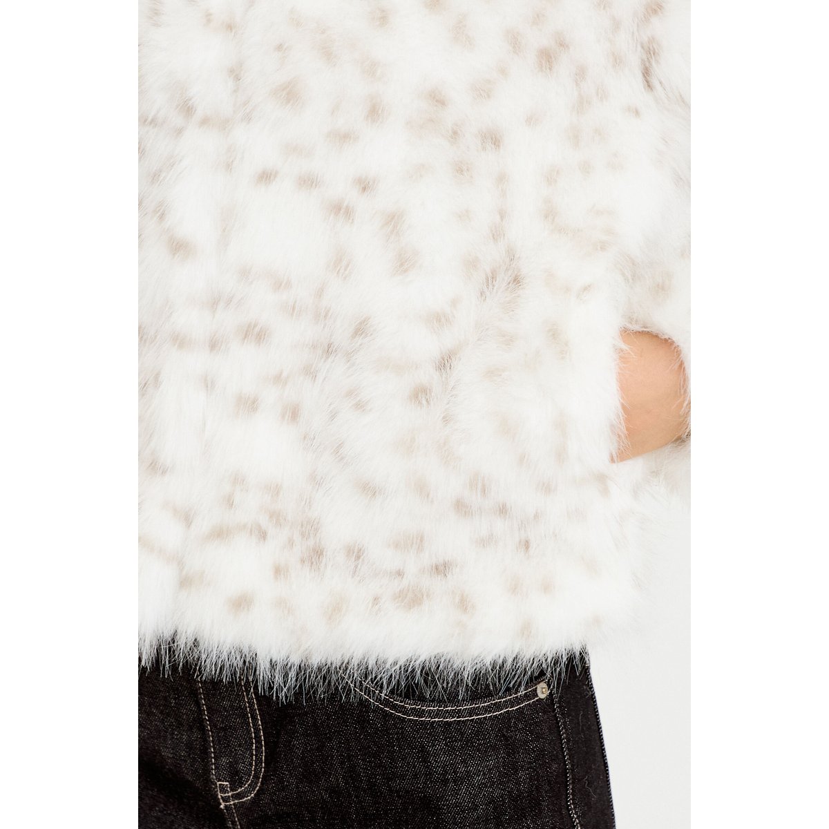 Veste oversize col tailleur beige, CACHE CACHE