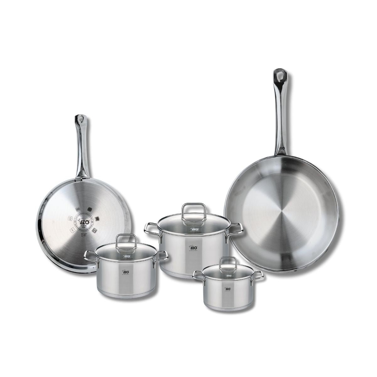 Batterie 2 poêles 24/28cm + 3 faitouts 12/14/16cm PROFI CITRIN gris, ELO