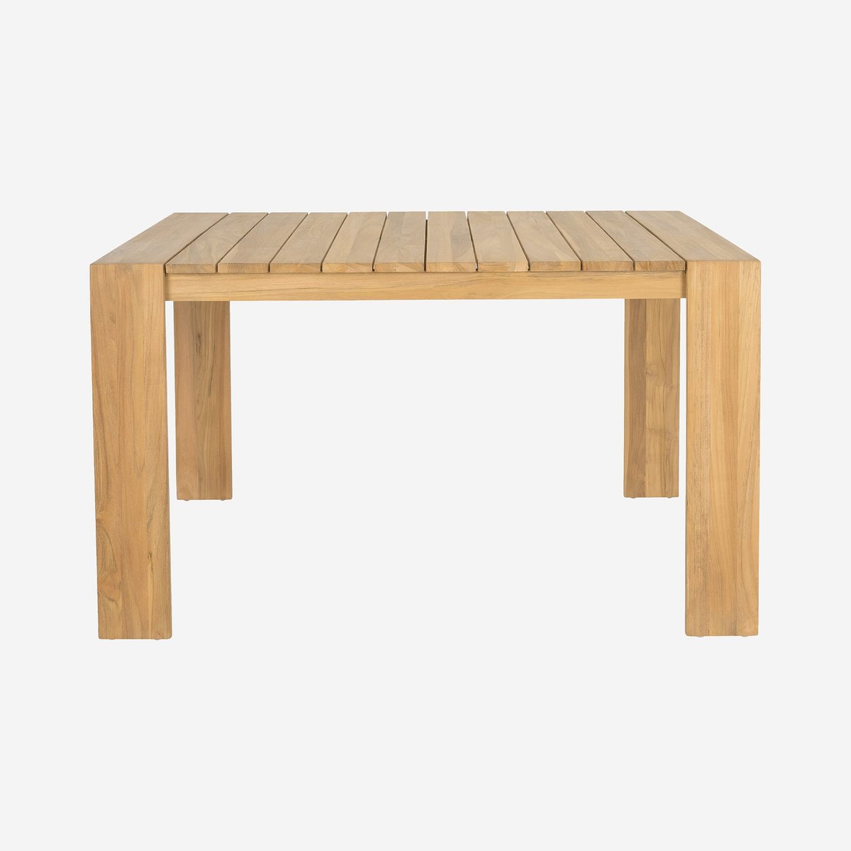 Table carrée de jardin en teck massif CALVIA naturel clair, HABITAT