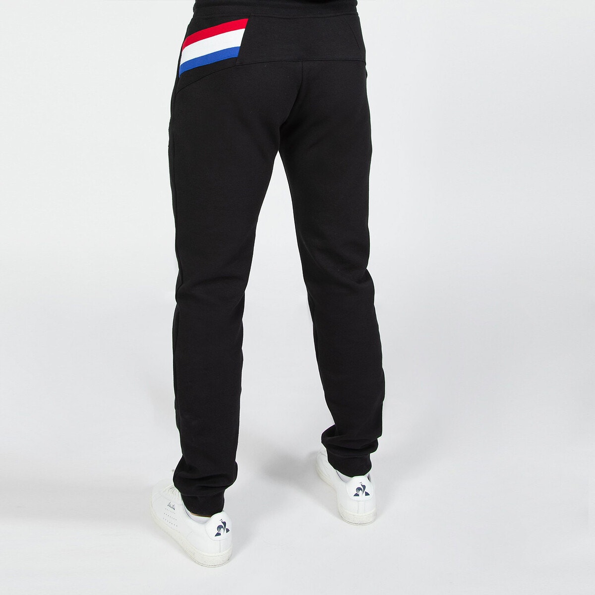 Pantalon de survêtement tricolore noir, LE COQ SPORTIF