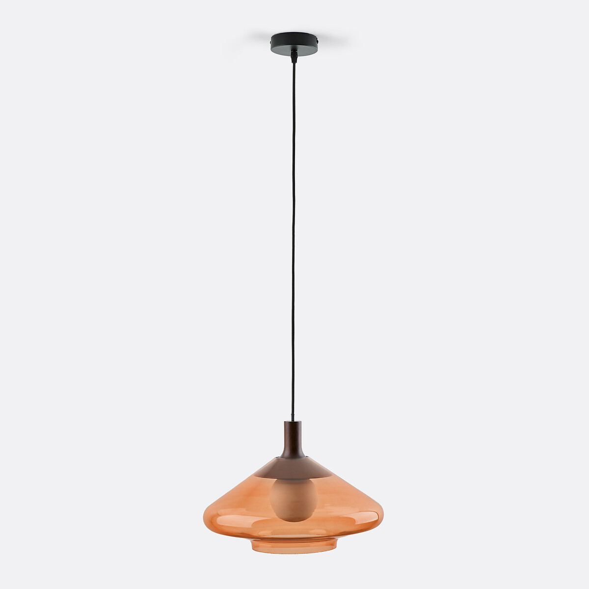 Suspension en verre coloré, diamètre 37,8 cm, SORELLE ambre, LA REDOUTE INTERIEURS