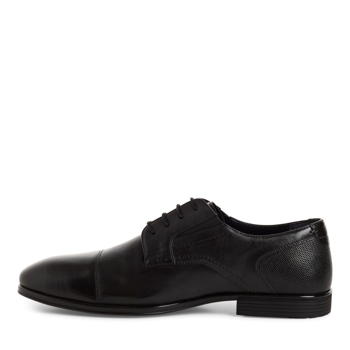 Derbie en cuir noir, MARCO TOZZI