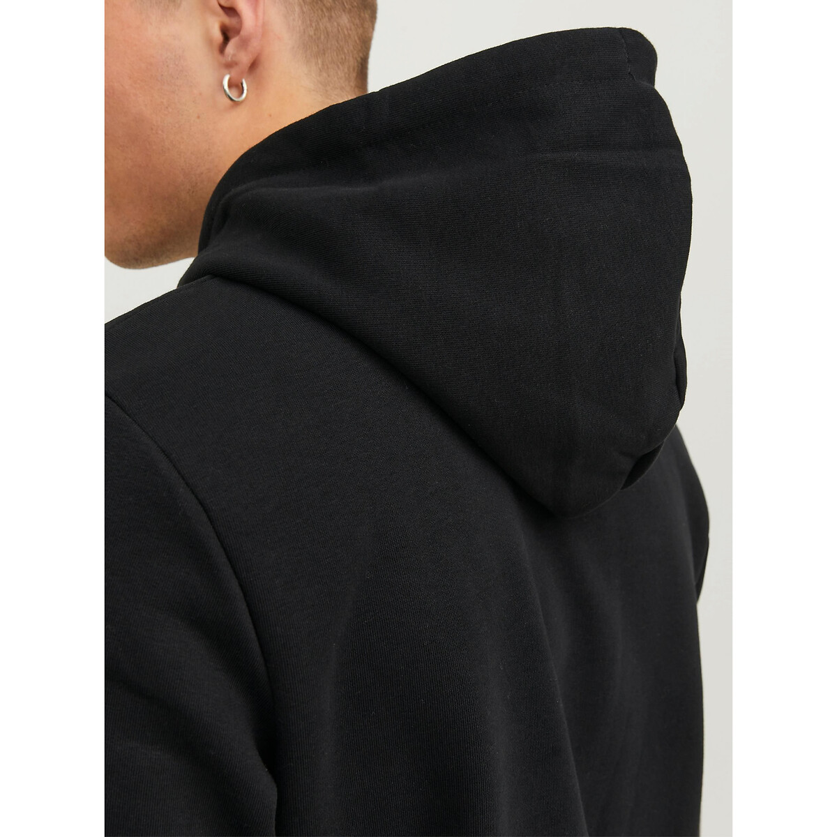 Sweat capuche fixe noir, JACK & JONES