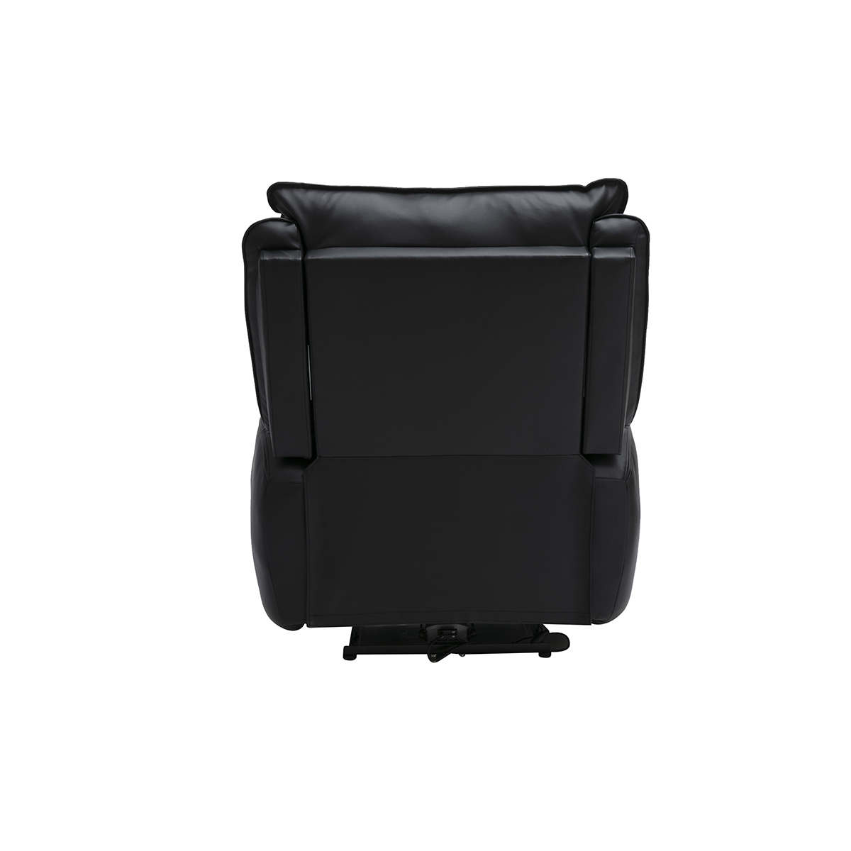 Fauteuil relax électrique en tissu effet velours texturé beige RACHEL noir, MILIBOO