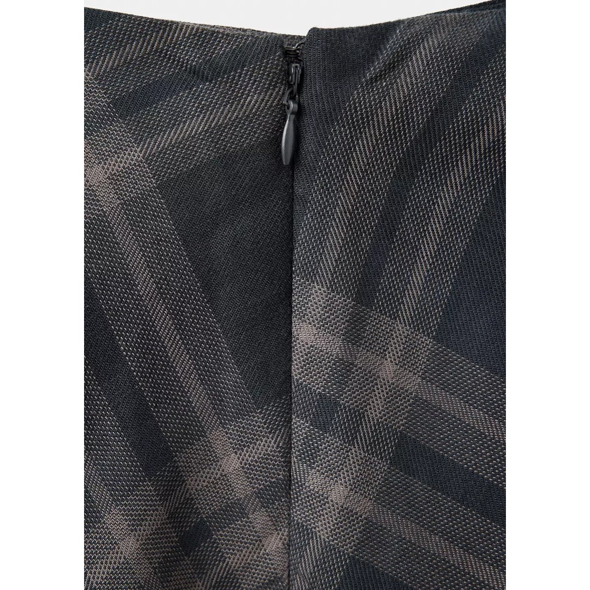 Jupe asymétrique carreaux gris chiné foncé, MANGO