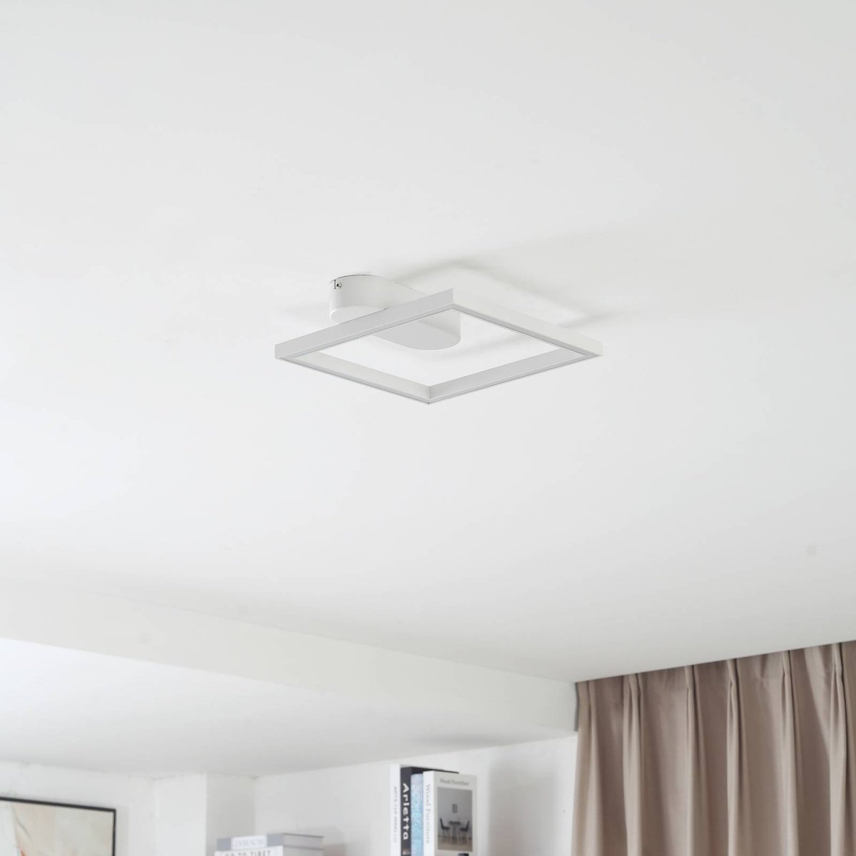 Plafonnier en aluminium moderneLED, Yulla blanc, LINDBY