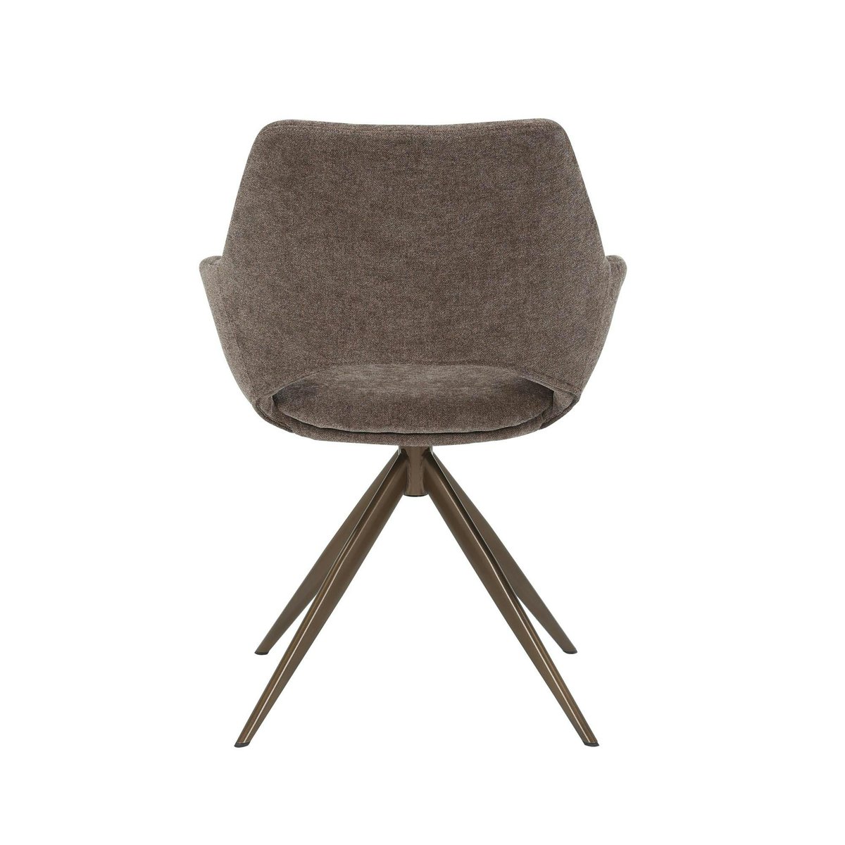 Chaise pivotante à accoudoirs (lot de 2) CORTINA marron, PIER IMPORT